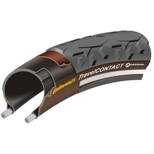 Image of Continental Travel Contact Duraskin Rigid Tyre In Black - 26 X 1.75