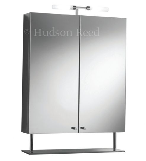 Image of Hudson Reed Risa Double Cabinet With Light And Fitted Shelf