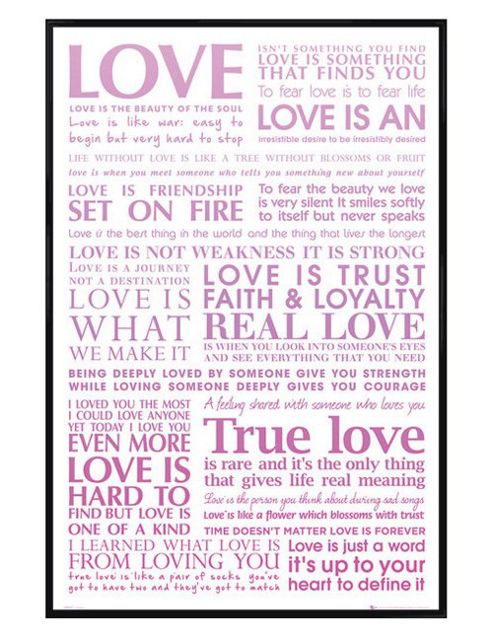 Image of True Love Gloss Black Framed Love Is... Poster