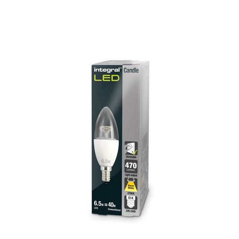 Image of Pack Of Ten Integral E14 6w Warm White Dimmable Candles