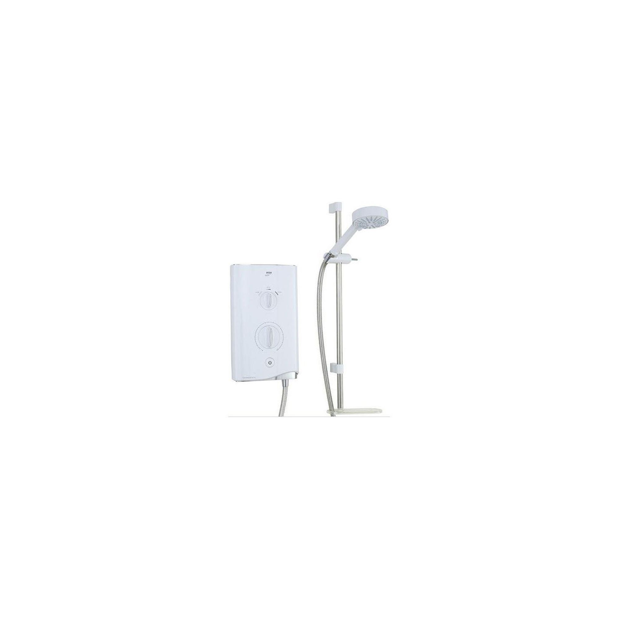 Mira Sport 9.8 kW Thermostatic Electric Shower with 4 Spray Handshower, White/Chrome at Tesco Direct