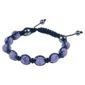 Blue Crystal and Hematite 10mm Bracelet