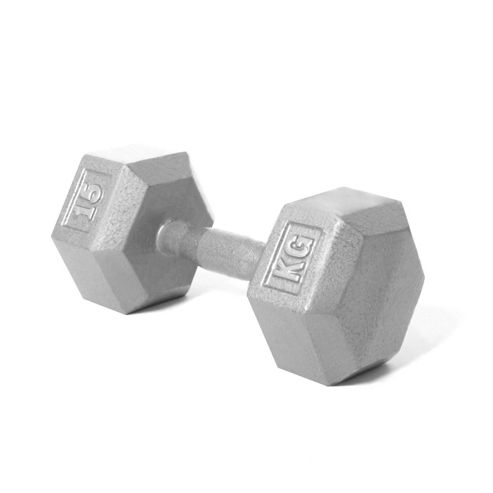 Image of Body Power 15kg Hex Dumbbell (x1)