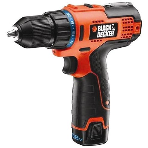 Image of Black & Decker Drill Driver 10mm Keyless Chuck 10.8v Hpl106kb