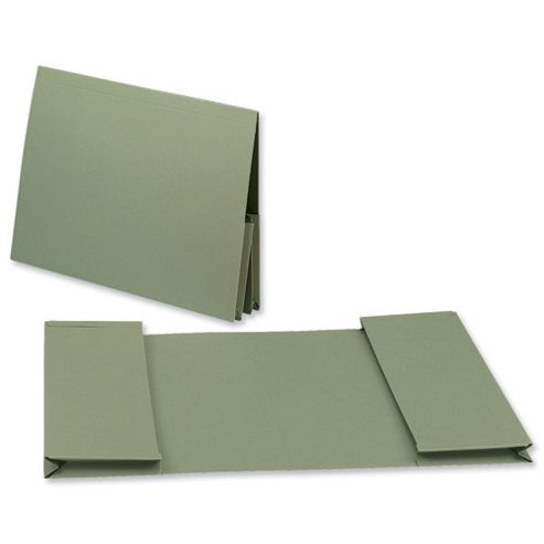Image of Guildhall Legal Wallet Double Pocket Manilla 315gsm Foolscap Green