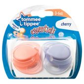 Tommee Tippee   Cherry Soothers 0-6 Months X2