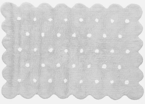 Image of Lorena Canals Galleta Grey Children's Rug - 120 Cm W X 160 Cm D (3 Ft 11 In X 5 Ft 3 In)