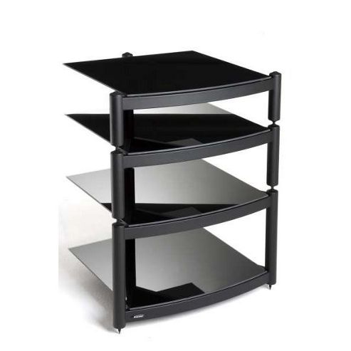 Image of Atacama Equinox 4 Shelf Hi-fi Stand In Black