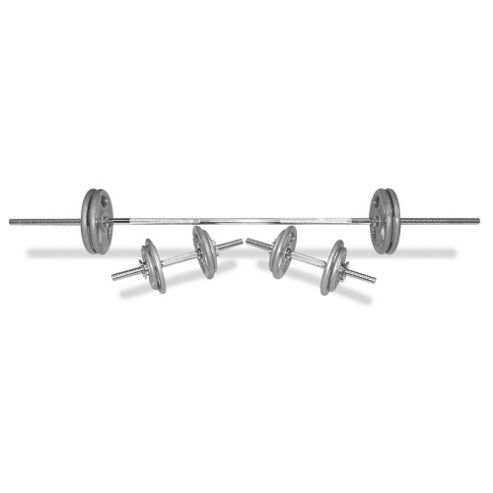Image of Body Power 52kg 7ft Tri-grip Spinlock Set