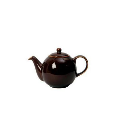Image of London Pottery Co. 6 Cup Globe Teapot Rockingham Brown