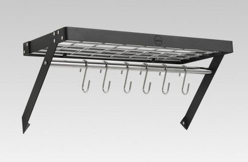 Image of Hahn Premium Wall Rack In Black / Chrome - 4cm X 60cm X 25cm