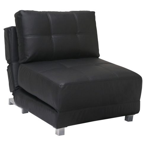 Image of Leader Lifestyle Rita Chair Bed - Luxurious Black Leather