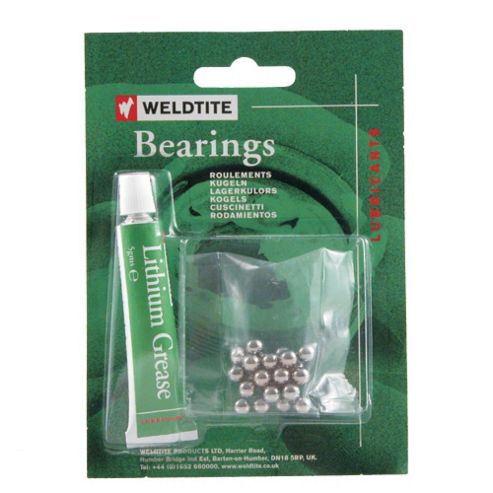 Image of Weldtite 1/4" Ball Bearings & Grease (24 Balls)