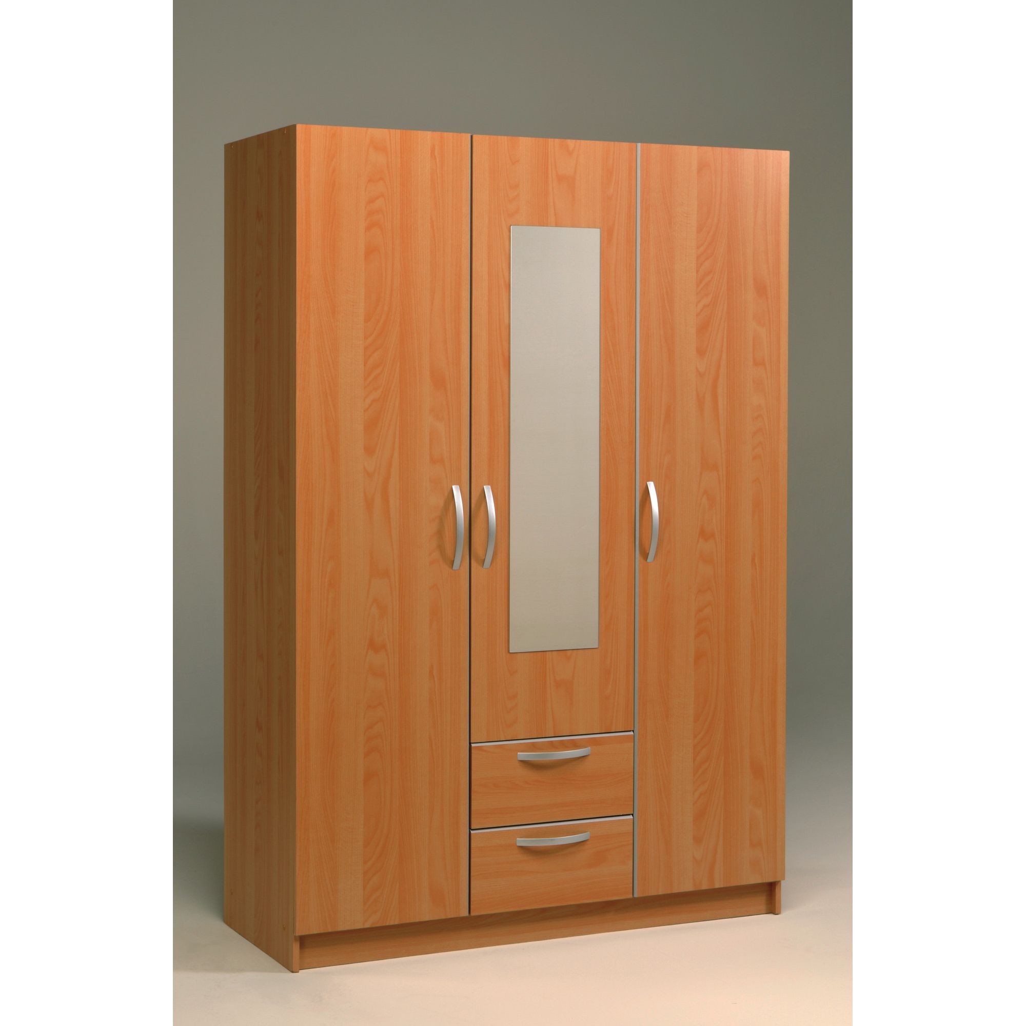 Parisot Soluce Three Door Wardrobe in Japan Pear Tree / Grey Silver at Tesco Direct