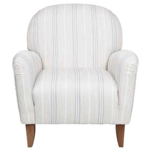Image of Lausanne Armchair - Ticking Stripe Blue