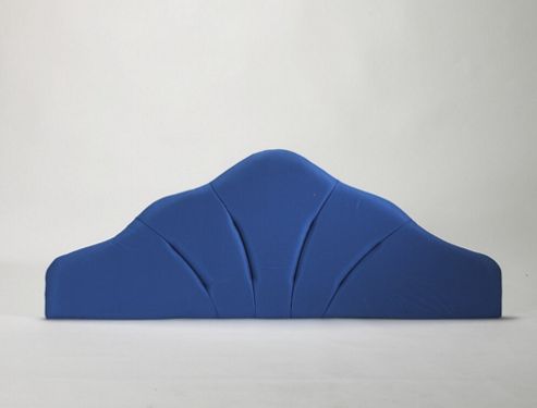 Image of The Shire Bed Company Shell Velour Headboard - Bright Blue - Single
