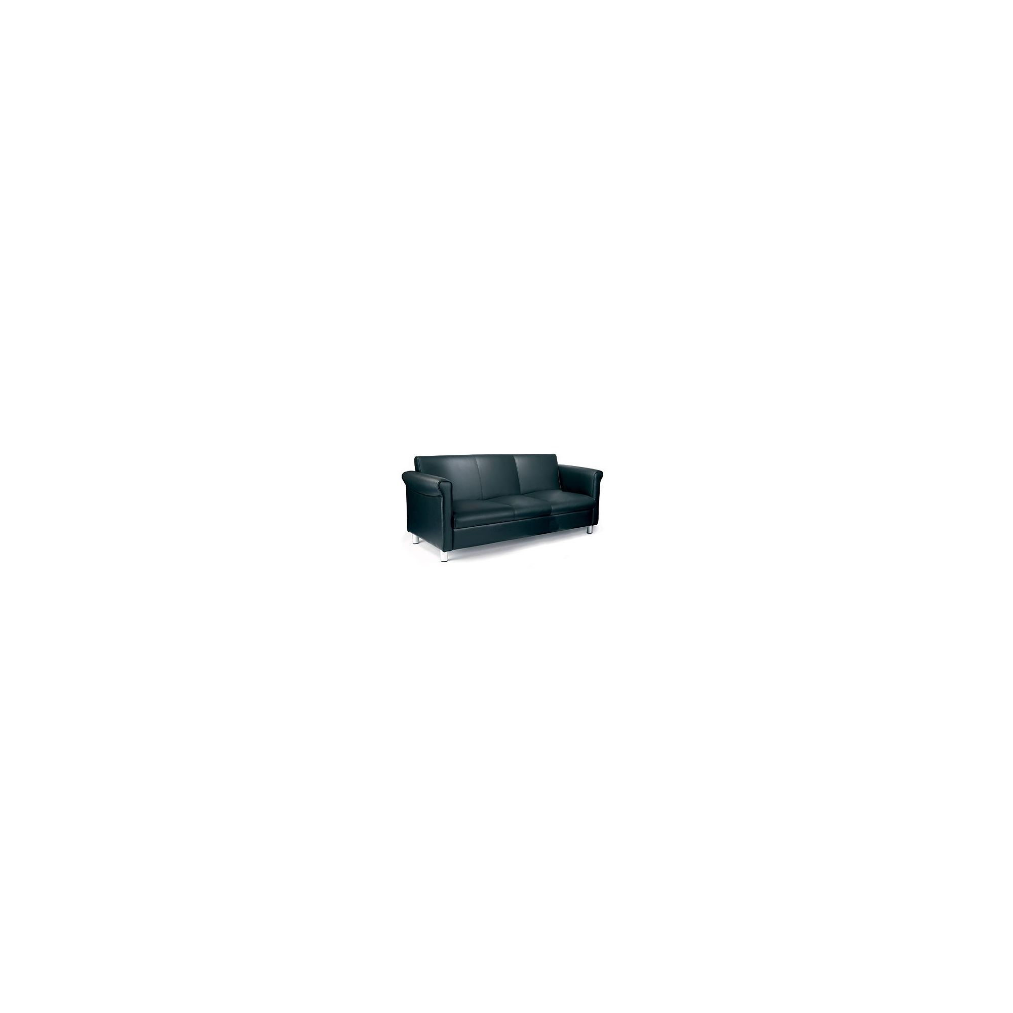 Eliza Tinsley Black Italian Leather Three Seater Sofa at Tesco Direct