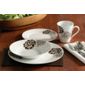 Premier Housewares 16 Piece Chocolate Flower Dinner Set Porcelain