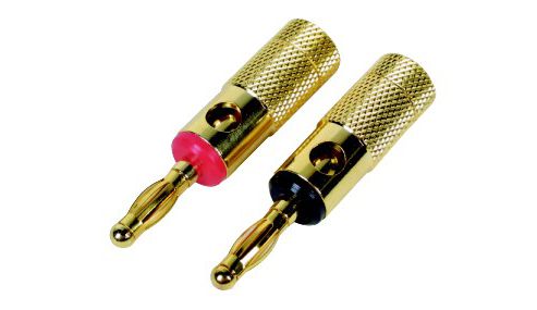 Image of Gold Plated Loudspeaker Banana Plug Connector Black