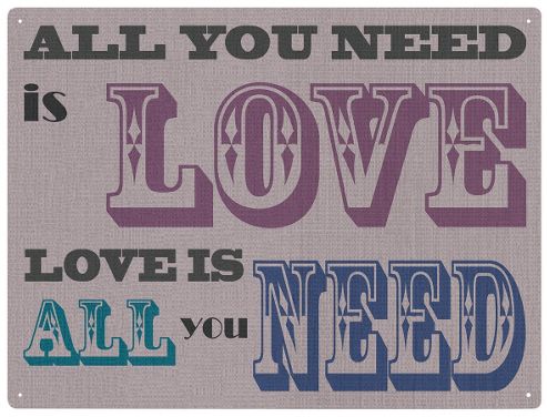 Image of Red Hot Lemon All You Need Is Love Wall Art