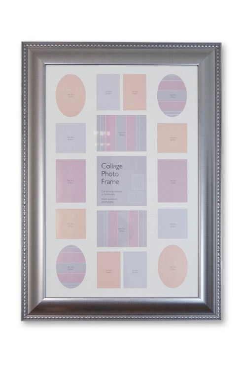 Image of Large New Silver Traditional Design Photo Frame Collage 3ft8*2ft8 112cm X 81cm