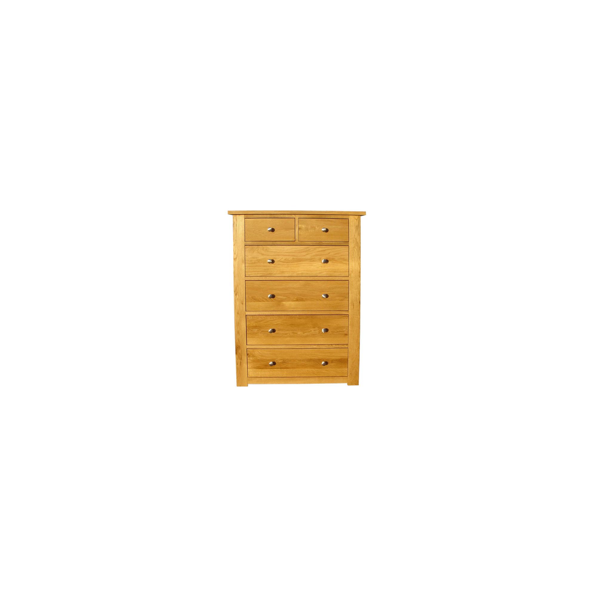Home Zone Furniture Lincoln Oak 2009 2 + 4 Chest of Drawers at Tesco Direct