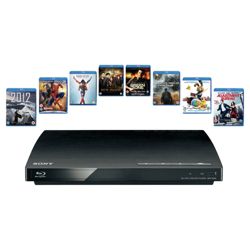 Sony BDP-S185 starter bundle with 8 blu ray discs