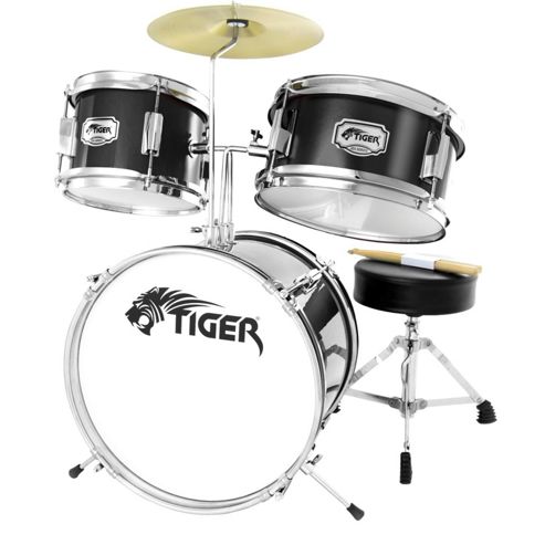 Image of Tiger 3 Piece Junior Drum Kit - Black