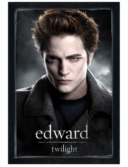 Image of Black Wooden Framed Twilight Robert Pattinson Is Edward Poster