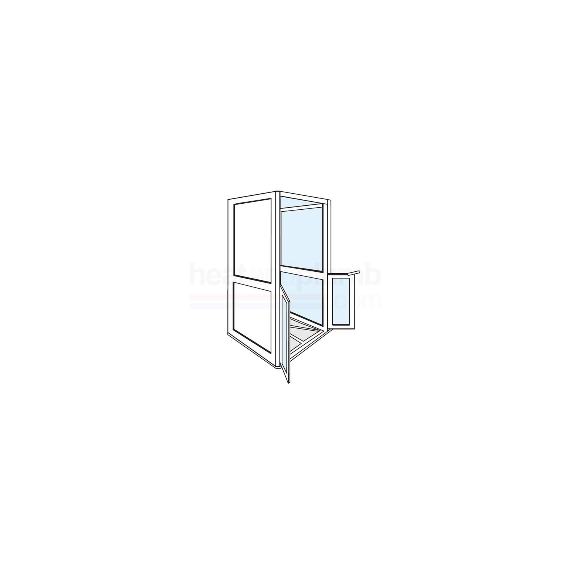 AKW Standalone Shower Cubicle 1000mm x 1000mm with Both Sides Closed at Tescos Direct