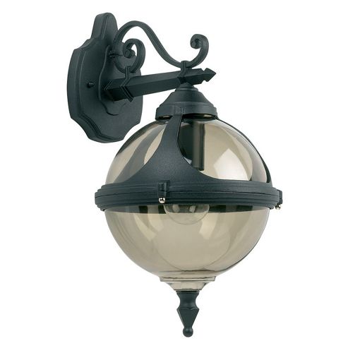 Image of Endon Lighting Round Outdoor Wall Lantern In Black
