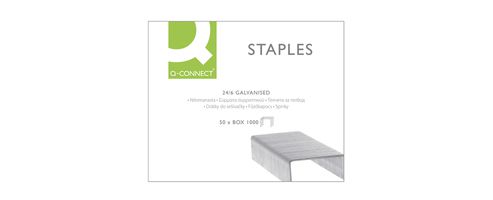Image of Q-connect Staples 24/6 Pack Of 1000 Kf01278
