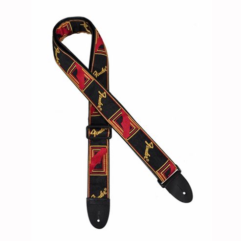 Image of Fender Black/yellow/red Mono Electric Guitar Strap