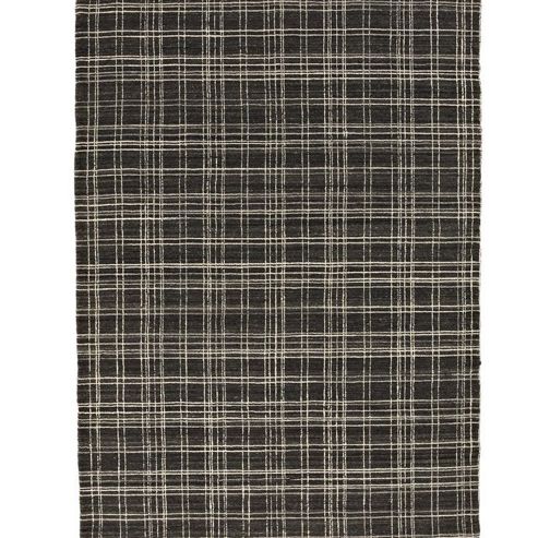 Image of Think Rugs Cambridge Natural Black/grey Knotted Rug - 150 Cm X 240 Cm (4 Ft 11 In X 7 Ft 11 In)
