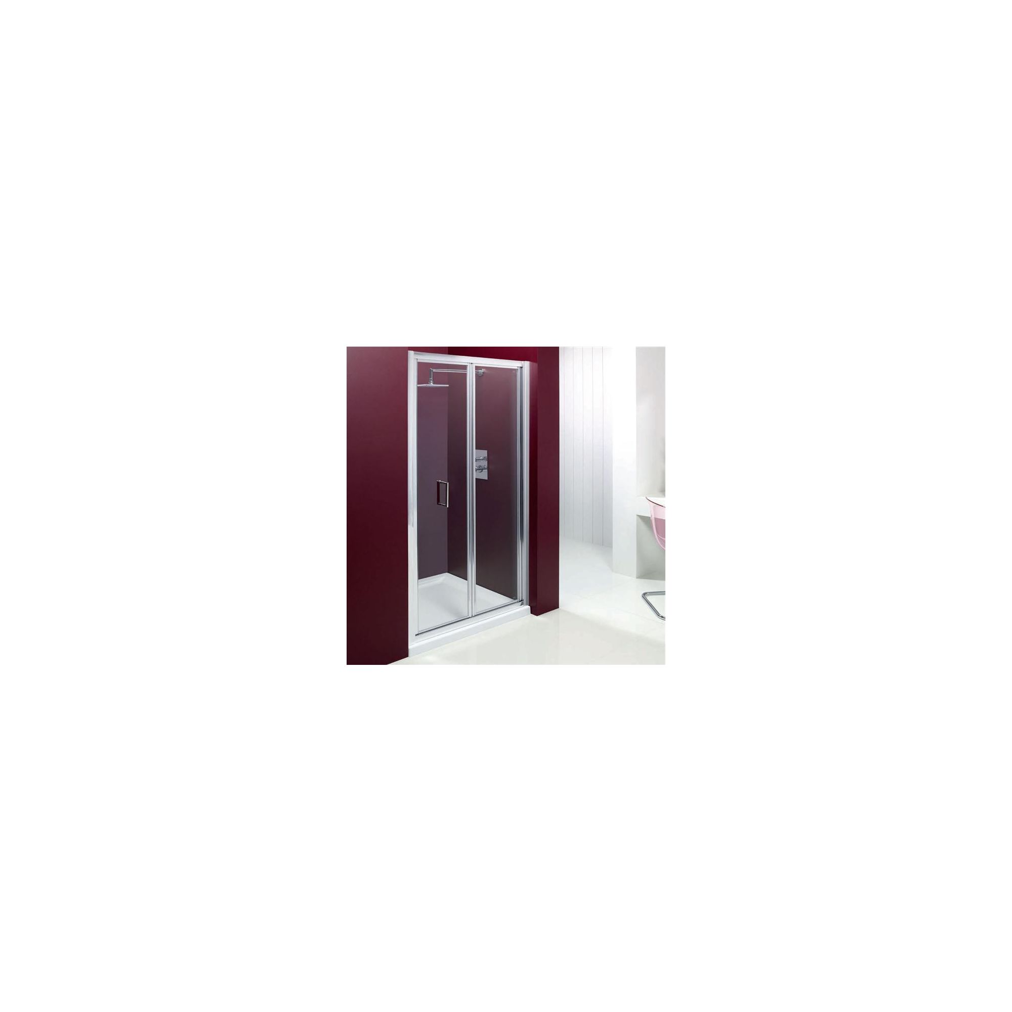 Merlyn Vivid Entree Bi-Fold Door Alcove Shower Enclosure, 800mm x 800mm, Low Profile Tray, 6mm Glass at Tesco Direct