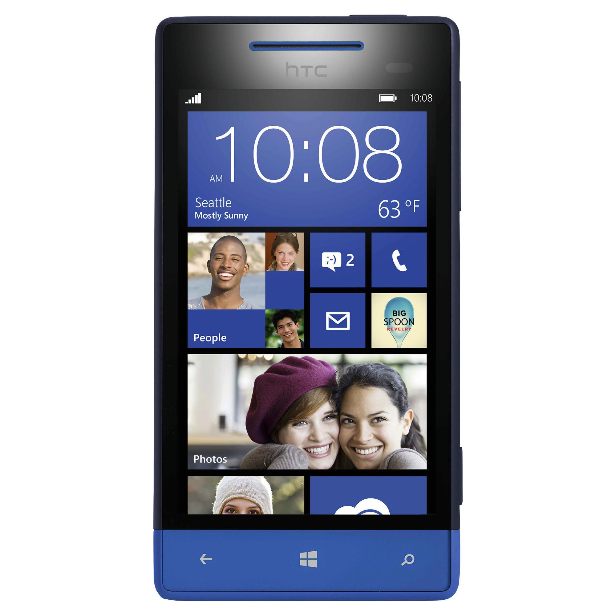 Tesco Mobile HTC Windows Phone 8S Blue