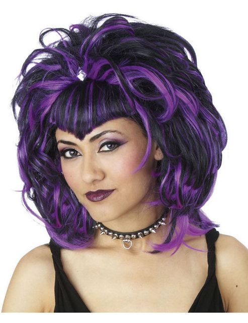 Image of Evil Sorceress Wig Black/purple