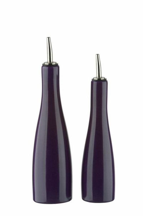 Image of Bia Scoop! Stoneware Oil And Vinegar Set Purple