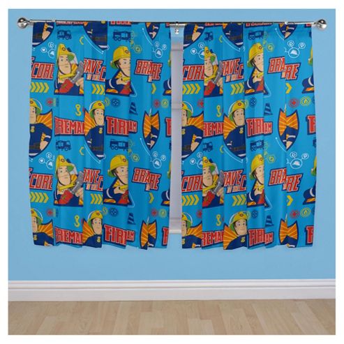 Image of Fireman Sam Curtains W168x183cm (66x72")