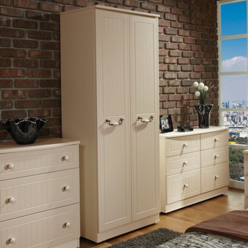Image of Welcome Furniture Coniston Plain Wardrobe - Cream - 182.5cm H