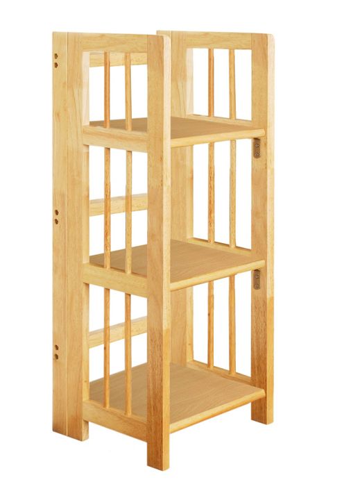 Image of Premier Housewares Three Tier Folding Stackable Bookshelves