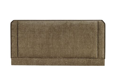 Image of Furmanac Kenton Panel Headboard - Small Single - Suede Brown