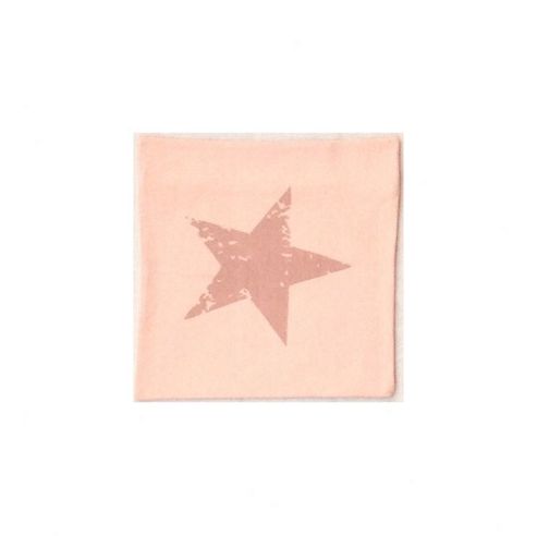 Image of Lorena Canals Vintage Star Salmon Children's Rug And Cushion - 120 Cm W X 160 Cm D (3 Ft 11 In X 5 Ft 3 In)