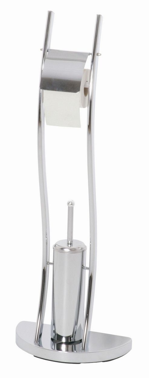 Image of Urbane Designs Concret Toilet Brush And Toilet Roll Holder