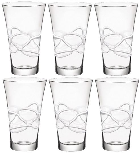 Image of Bormioli Rocco Ceralacca Hiball Glasses - 380ml - 12.75oz - White - Set Of 6