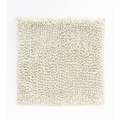 Image of Catherine Lansfield Microfibre Chenille Shower Mat - Cream