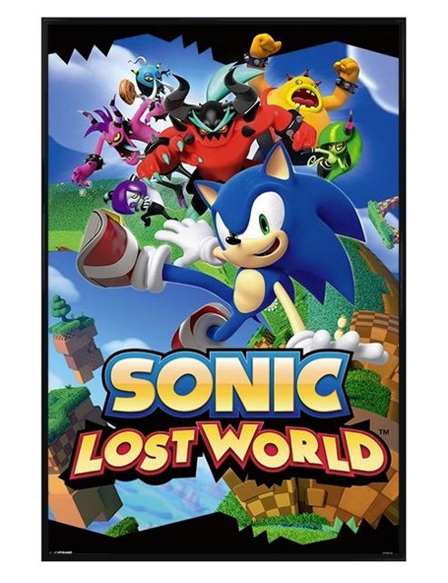 Image of Sonic Gloss Black Framed Lost World Poster