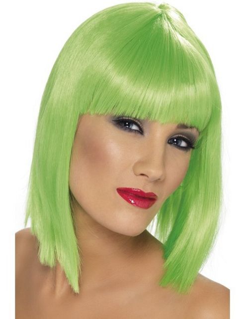 Image of Adult Glam Wig Neon Green
