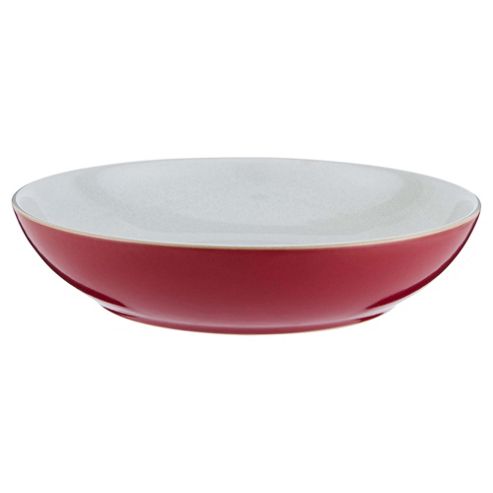 Image of Tesco Two Tone Stoneware Pasta Bowl, Red