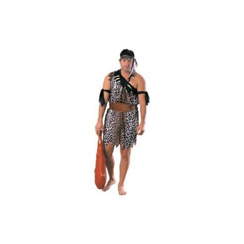 Image of Rubie's Fancy Dress - Caveman Adult Costume Uk Size Standard Fits Up To Jacket Size 44